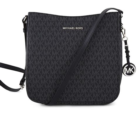 michael kors black leather messenger bag|Michael Kors large Messenger bag.